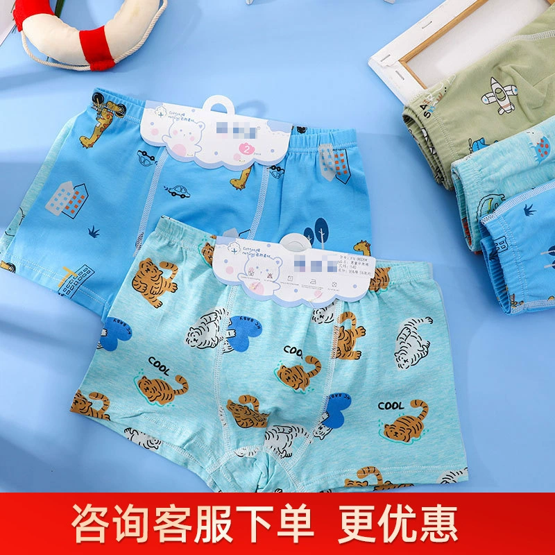 Шорты боксера детей боксеров мальчиков и девочек нижнего белья детей картона хлопка экстренныйого вычесанные