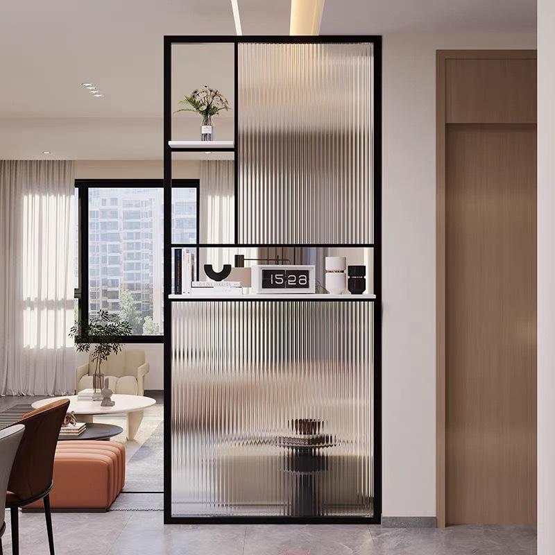 Iron Glass Screen Partition Living Room Entrance Entrance Office Partition Screen Bathroom Half Wall Partition Screen