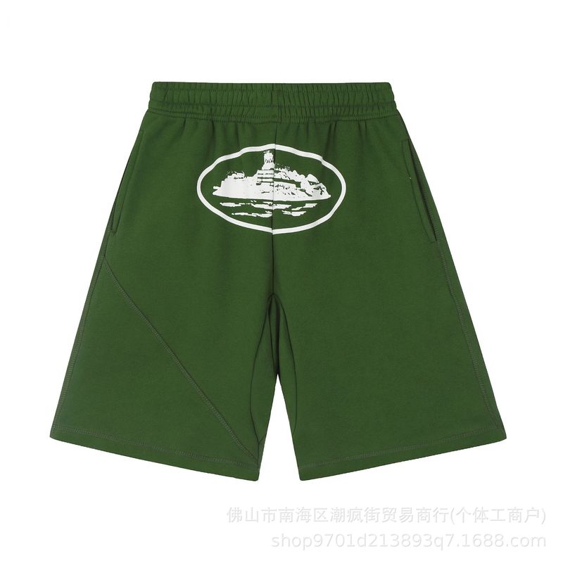 Corteiz クラシックフォートモービルプリント夏の新しいストリートルーズカジュアルトレンディなヒップホップパンツ男性と女性用|undefined