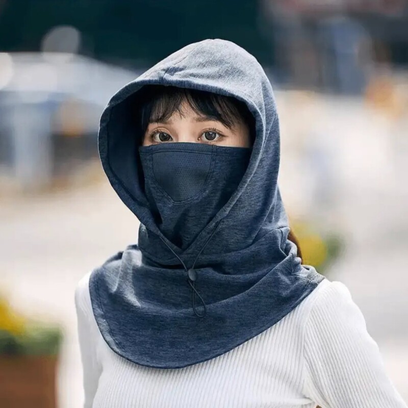 秋冬季骑行防风帽围巾脖套一体男女同款滑雪帽子保暖套户外面罩|undefined