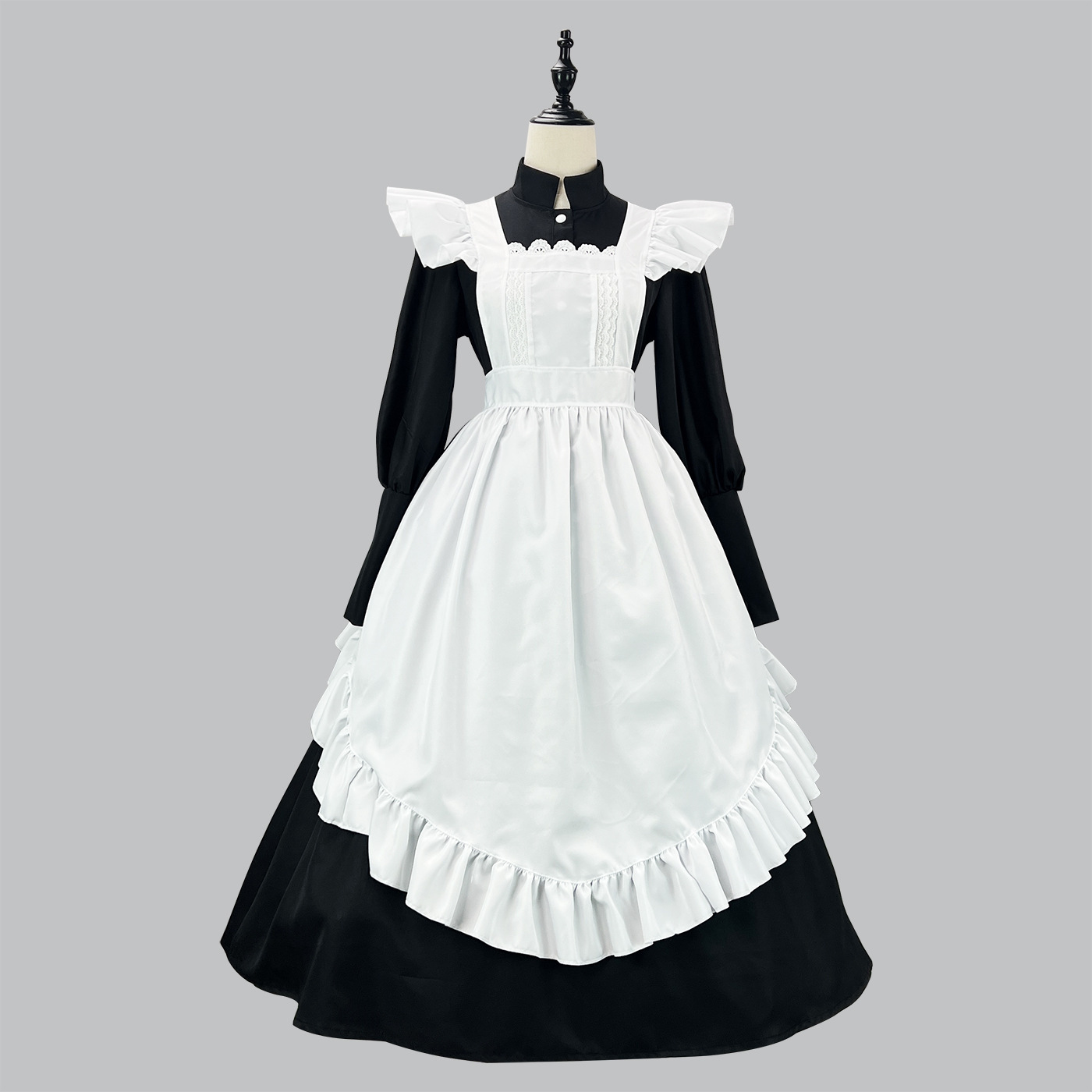 New Product: British Traditional Black and White Maid Outfit, Lolita Maid Dress, Plus-Size Maid Costume, Cosplay Costume