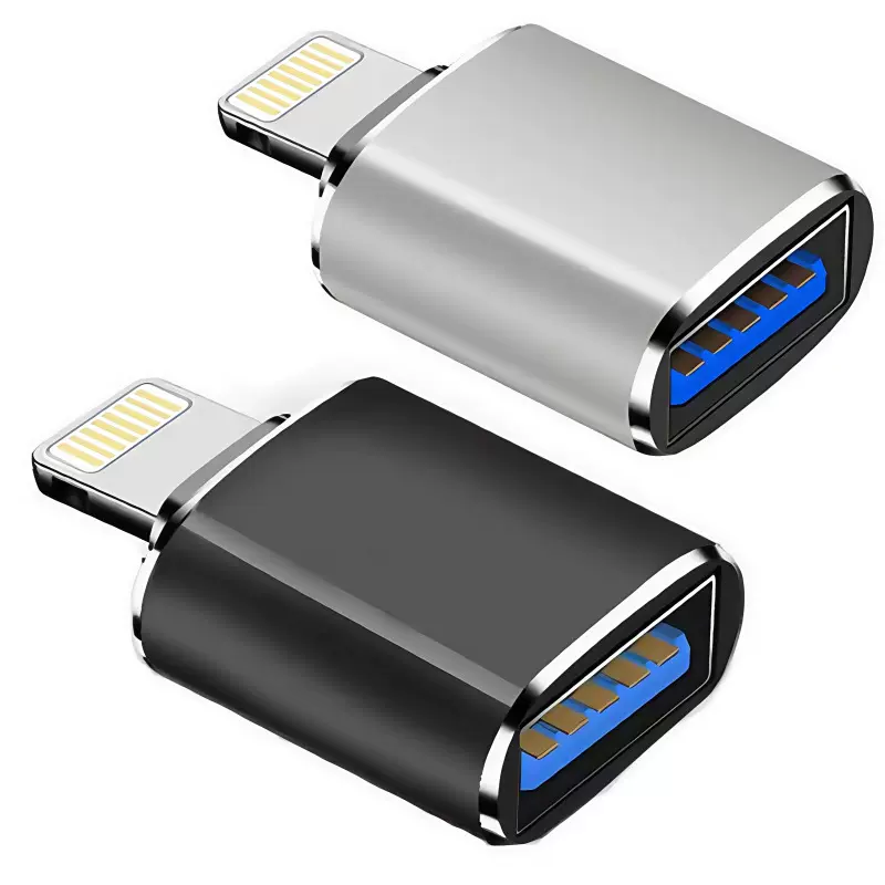 适用苹果手机OTG转接头lightning转换读卡器USB3.0麦克风U盘声卡