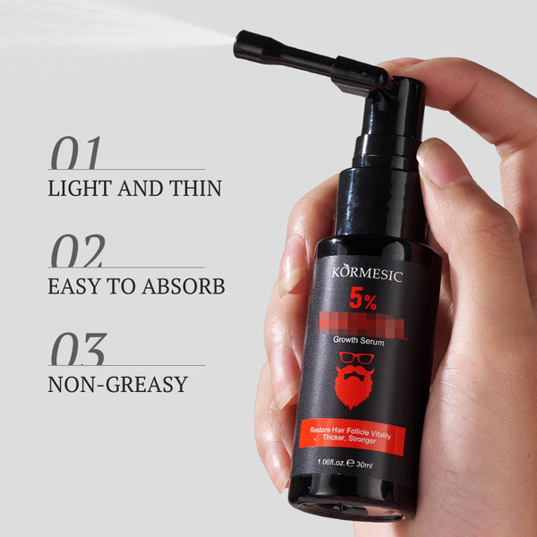KORMESIC Men's hair and beard growth serum serum cross-border full…