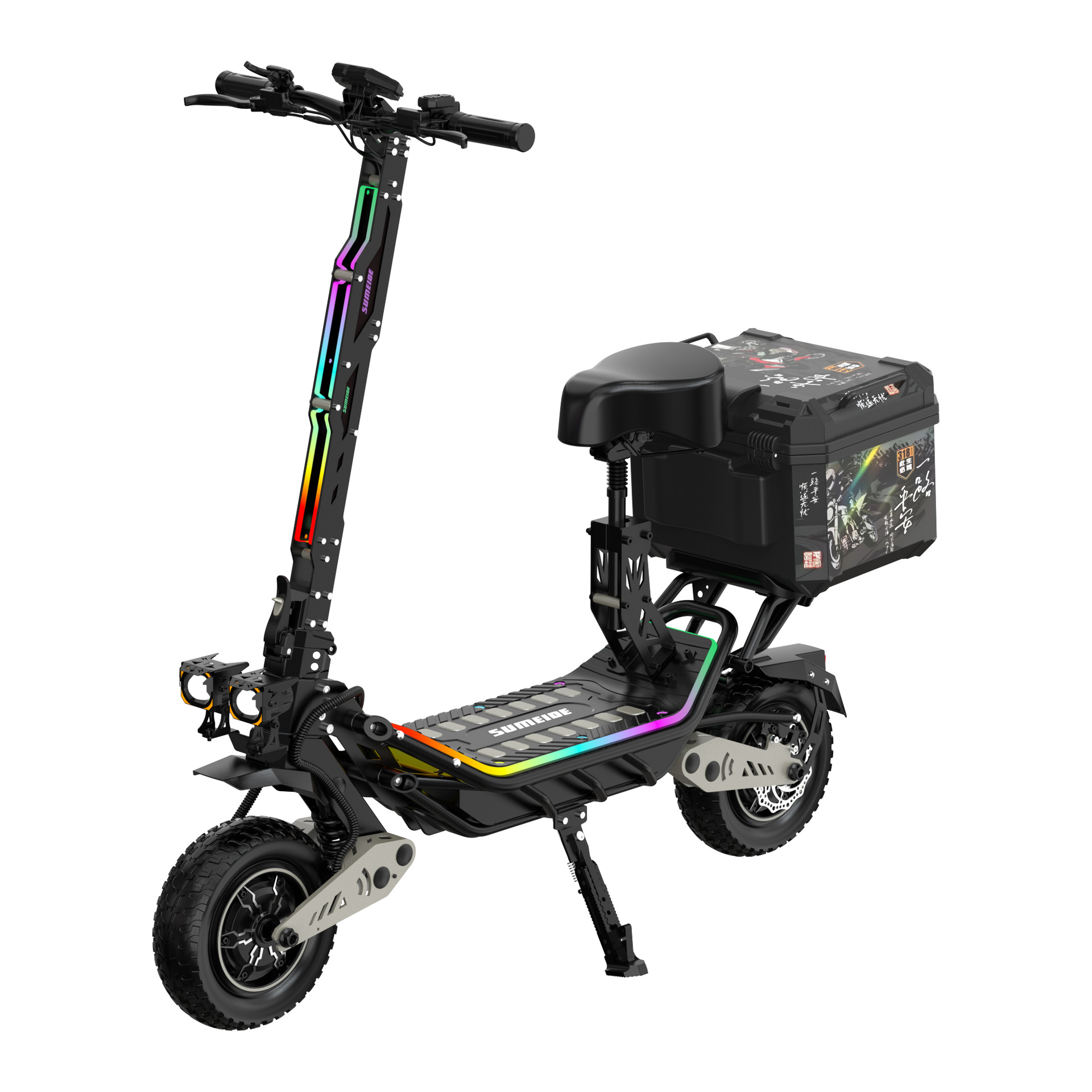 New adult foldable electric scooter with high power, long battery life, portable mini two-wheeled electric vehicle
