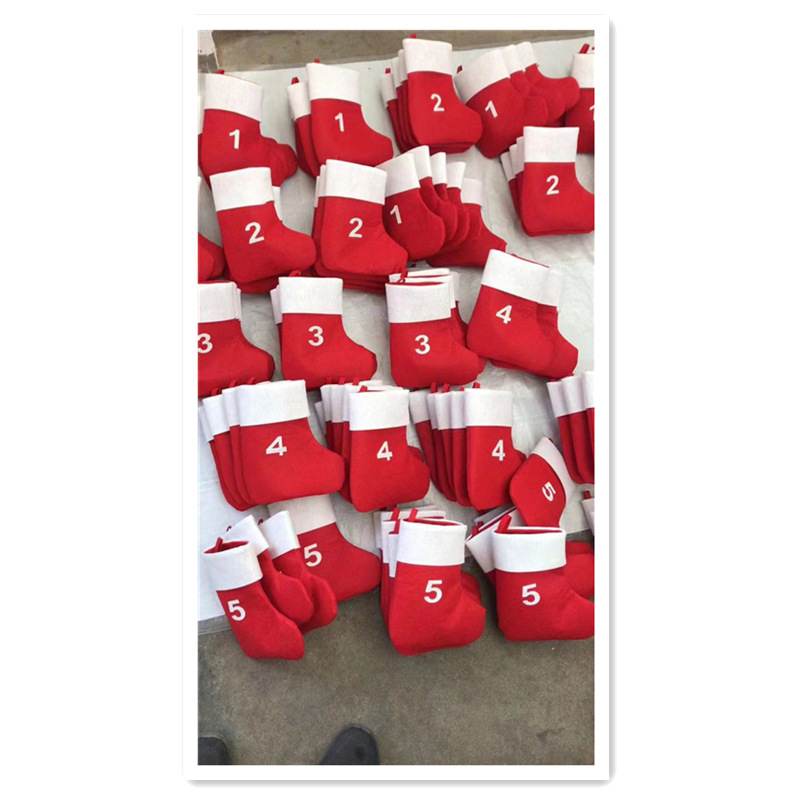 亚马逊圣诞节毛毡用品大全袜子雪人圣诞树餐垫胶粘充棉圣诞节装饰