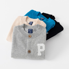 Wholesale Children's Sweaters 2022 New Boys Autumn Knit Cardigans Baby Button Crew Neck Sweaters Dropshipping One Piece
