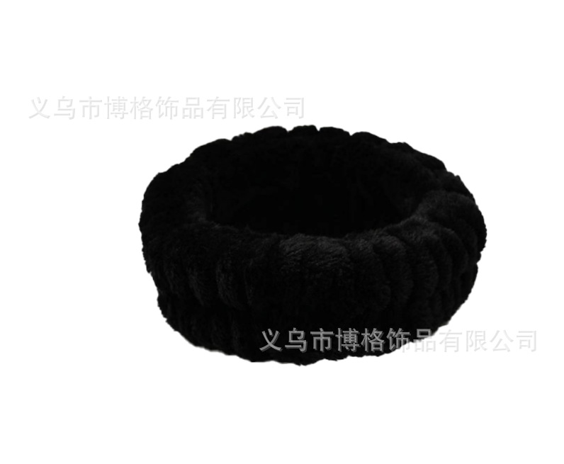 [Suministro especial transfronterizo] Correa para el cabello con cordón de franela europea y americana Correa para el cabello semiacabado de muñeca de felpa de color sólido monocromo