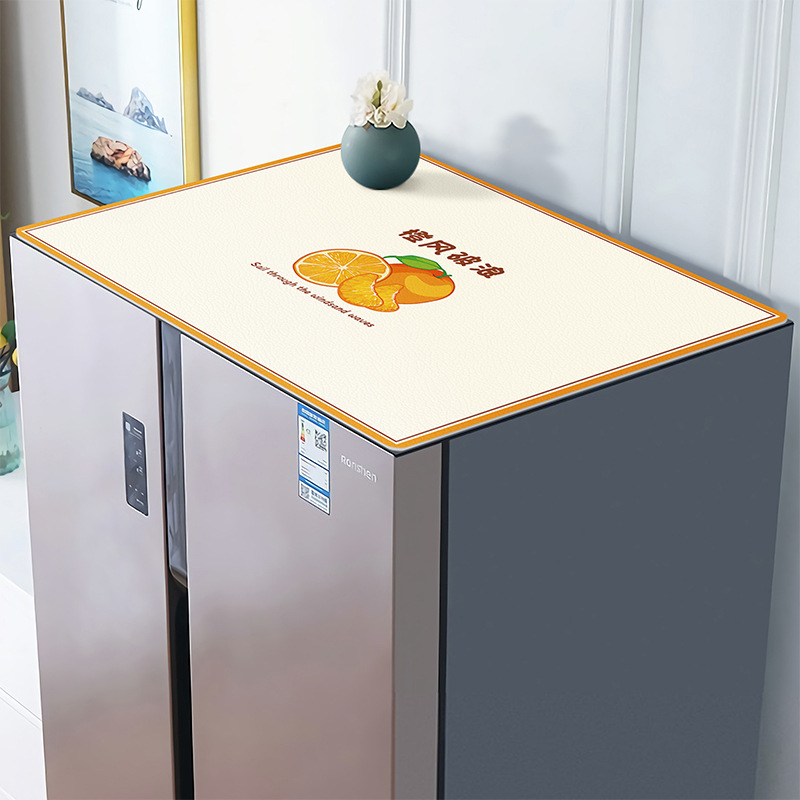 Refrigerador cubierta de polvo tambor de tela lavadora cubierta toalla horno de microondas cubierta impermeable a prueba de aceite mesita de noche estera desechable