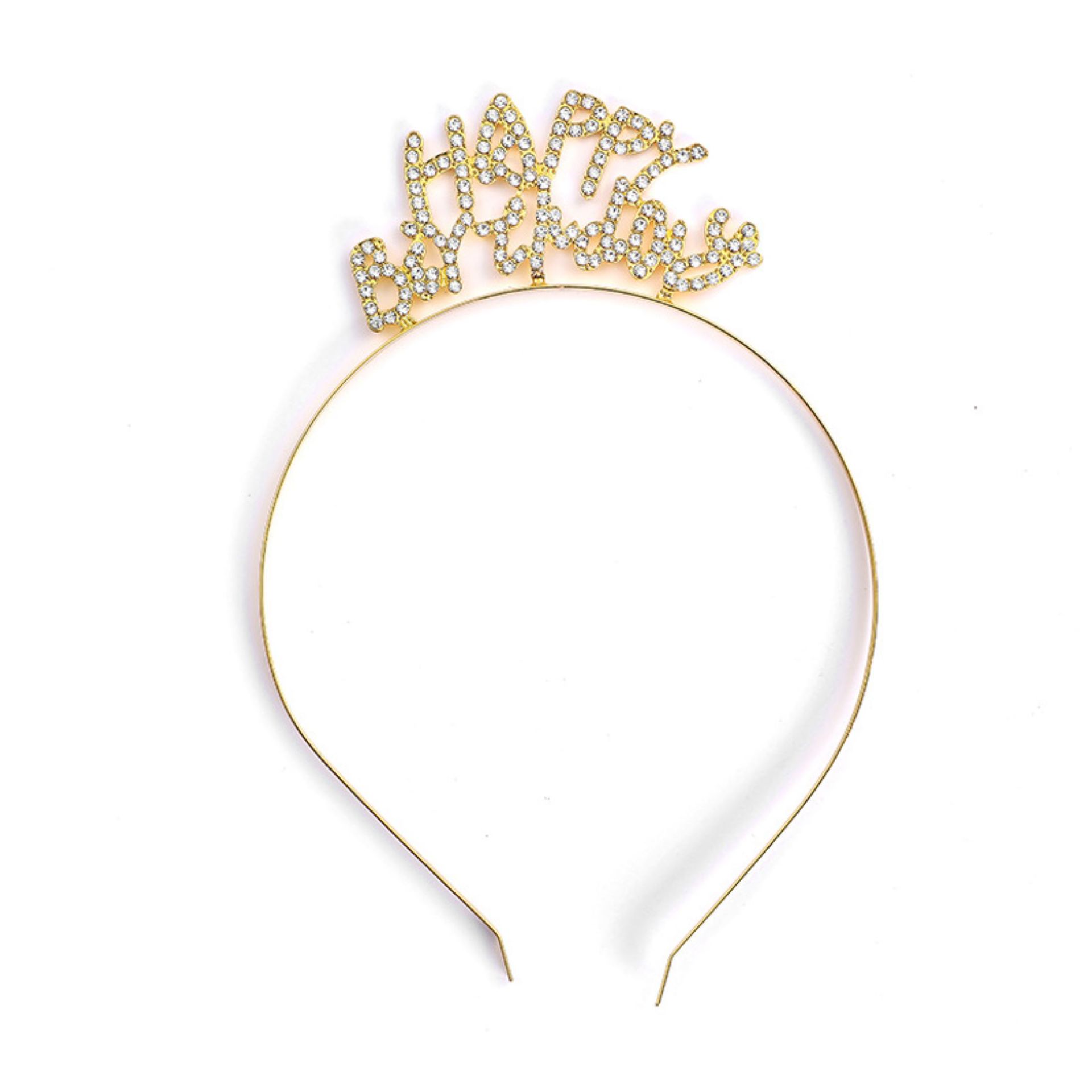 Korean style ins online celebrity happy birthday diamond headband romantic headband princess girl headdress party cake decoration