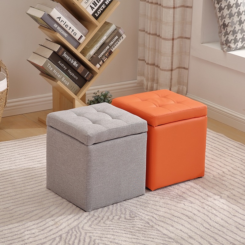 Multifunctional storage stool, small household bench for changing shoes at the entrance, living room low stool, popular children's small bench, storage bench