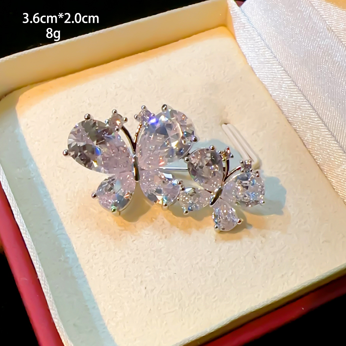 Exquisite Schmetterlingsbrosche Mit Goldfisch Zirkonia Lila_voghion.com