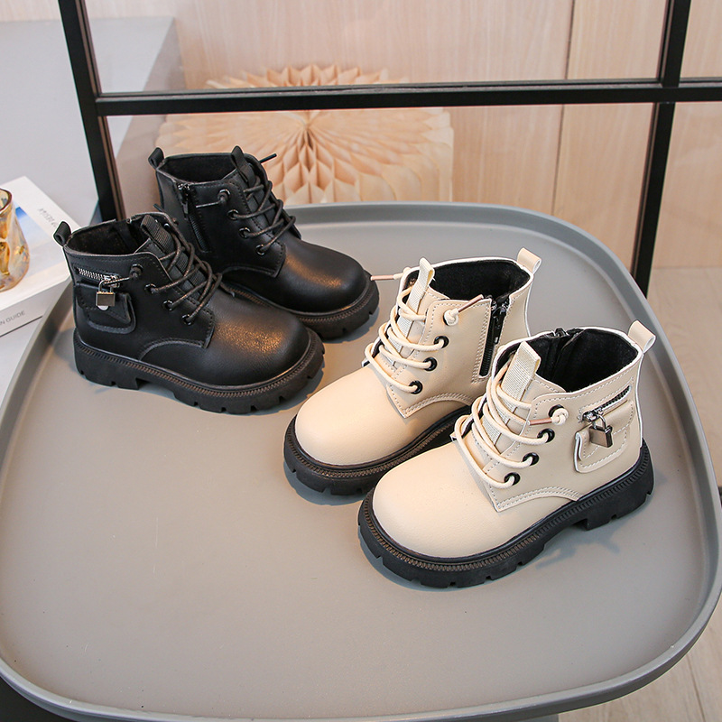 2026 Spring and Autumn New Martin Boots for Boys, Soft Sole Baby Short Boots, Girls' Casual Warm Little Boots