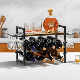 跨境新款亚马逊红酒架家用葡萄酒展示架铁艺酒架置物架收纳架