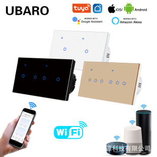 Type 146 Wifi Smart Switch Tempered Glass Panel Concealed Zero-Fire Version Single Control Tuya Smart Switch Processing