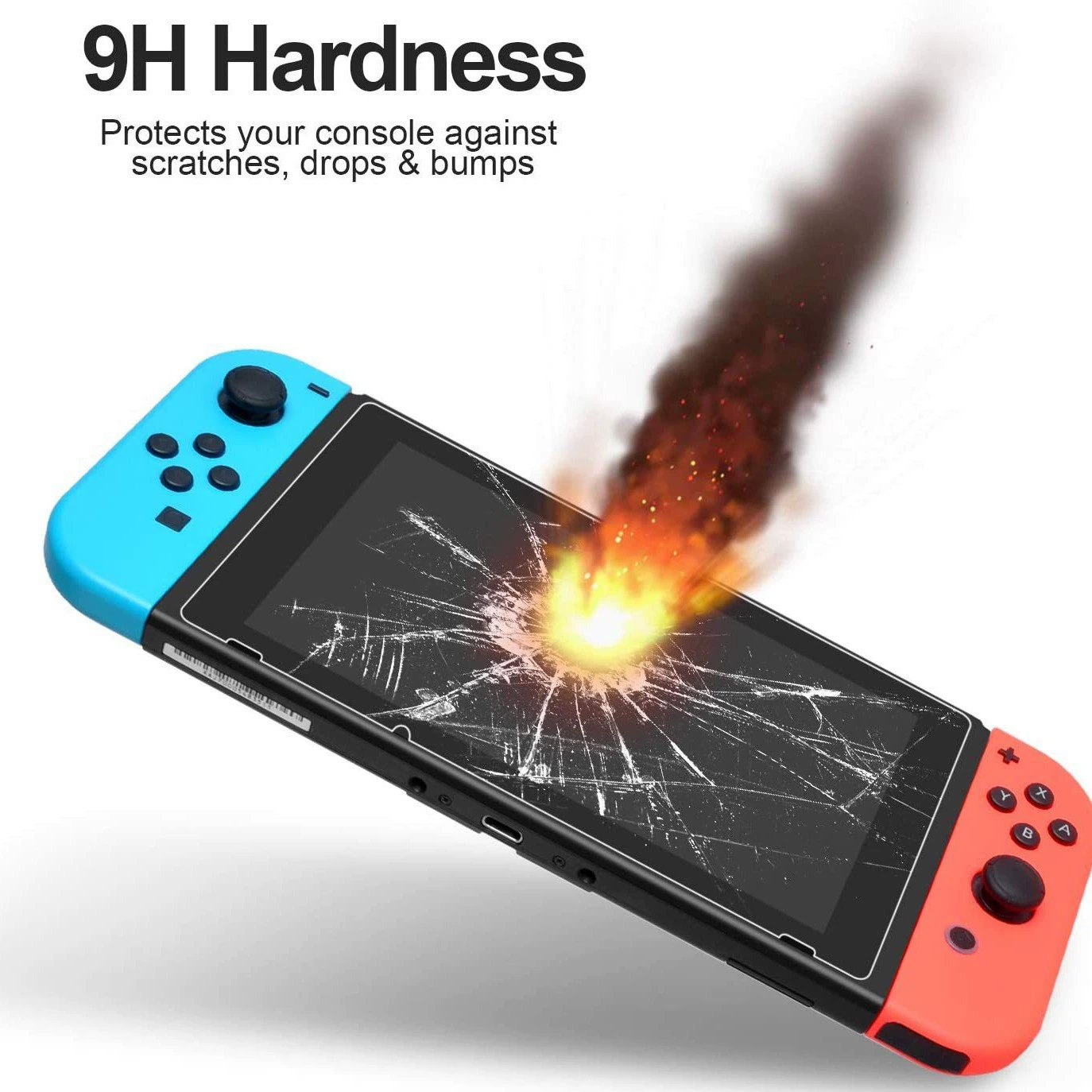 Защитное стекло из закалённого стекла для Nintendo Switch OLED, защитная плёнка на экран игровой консоли