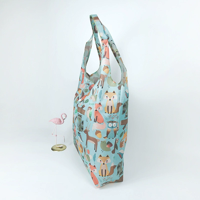 Cartoon handheld foldable shopping bag, Korean style, wholesale