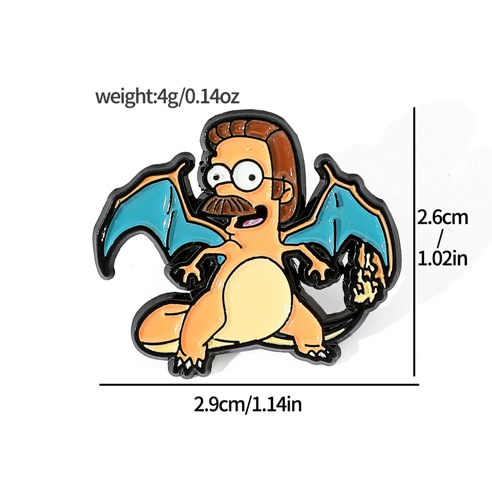 Веселый мультфильм Pokémon Pokemon металлический значок, Барт Simpson сплавной брошь, универсальные аксессуары