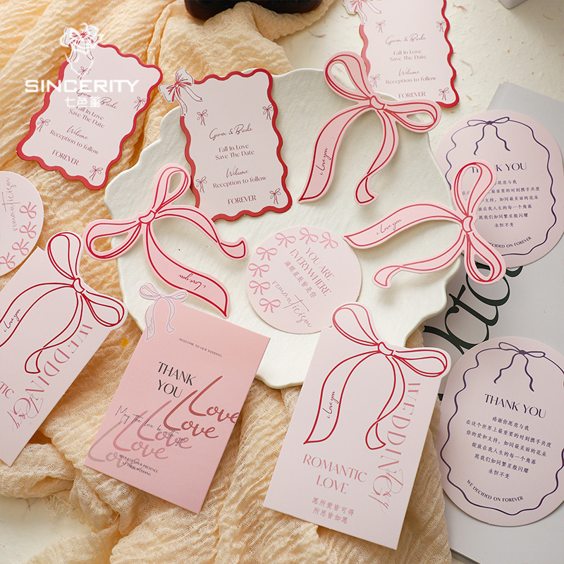 Tarjeta de lazo de niña de siete colores Empaquetado de flores Regalo de bricolaje Empaquetado de flores Regalo de floristería