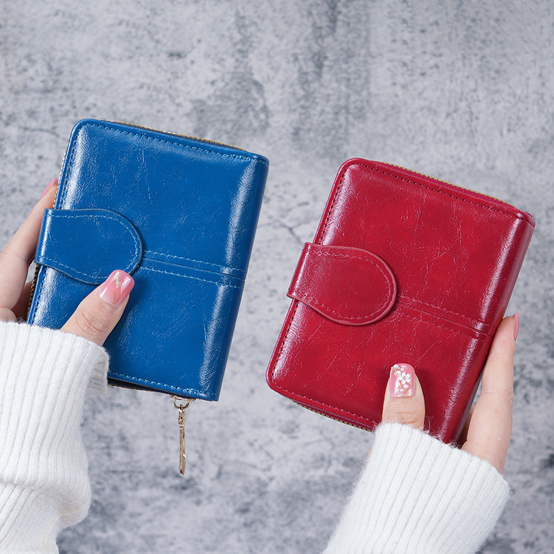 Fábrica al por mayor nueva cartera de las mujeres de color sólido de moda plegable monedero multi-funcional de gran capacidad titular de la tarjeta bolsa de la moneda