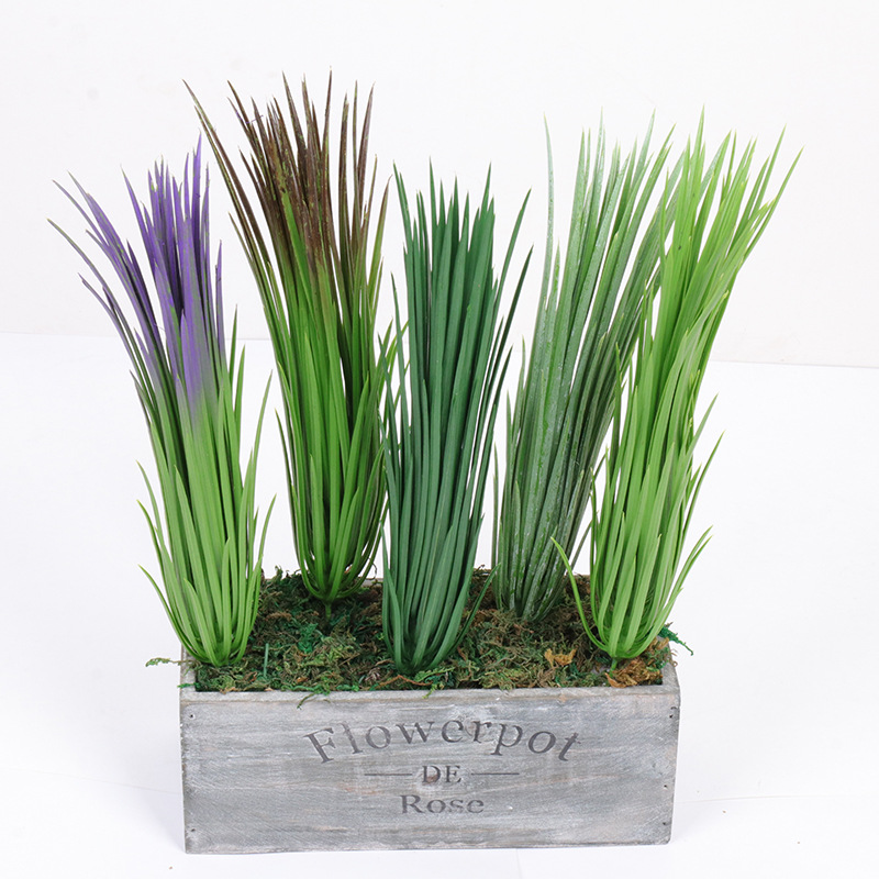 Cross -border wholesale simulation green little spring grass home green plants decorative ornament garden decorative plant 5