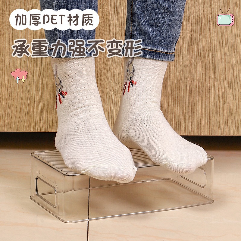 Caja de almacenamiento de escritorio caja de plástico grande transparente para el hogar, almacenamiento de almacenamiento de almacenamiento de bocadillos de mano de mano