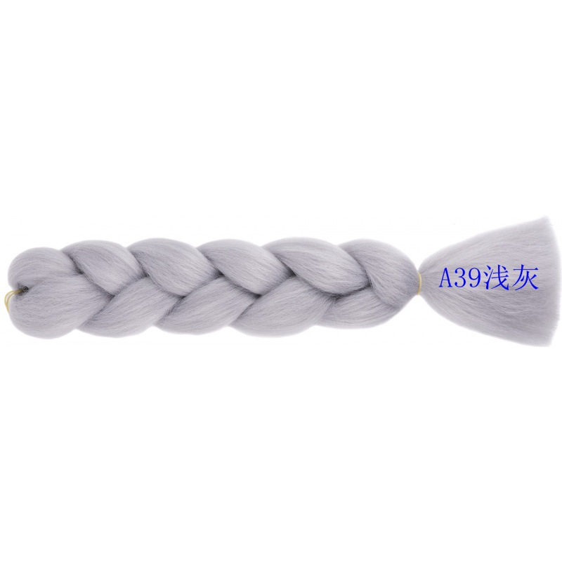 Extensiones de trenzas jumbo de 24 pulgadas, cabello sintético para trenzar