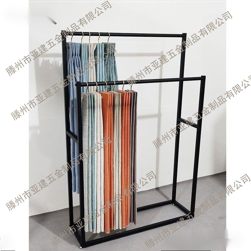 窗帘吊卡展示架家纺布艺布料样品色卡展会陈列架子新款货架落地式