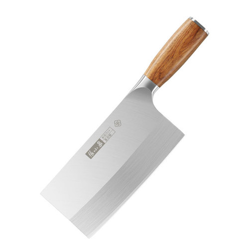 Zhang Xiaquan Marked Artisan Stainless Steel Three-in-One Steel Forged Bone-Slicing and Vegetable-Chopping Dual-Purpose Knife with Non-Slip Wooden Handle