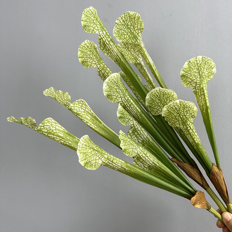Bottle grass Nepenthes artificial flower plant accessories landscaping floral home design soft rubber leaf factory direct sales Bottle grass Nepenthes artificial flower plant accessories landscaping floral home design soft rubber leaf factory direct sales