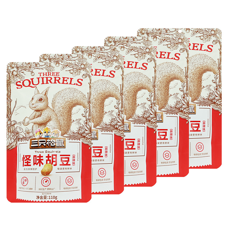 三只松鼠怪味胡豆110g/袋休闲零食豆子即食坚果炒货干果包邮