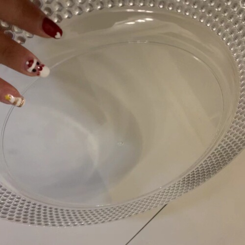 Foreign trade transparent wedding hotel party hot stamping decoration plastic glass main plate chagerplate