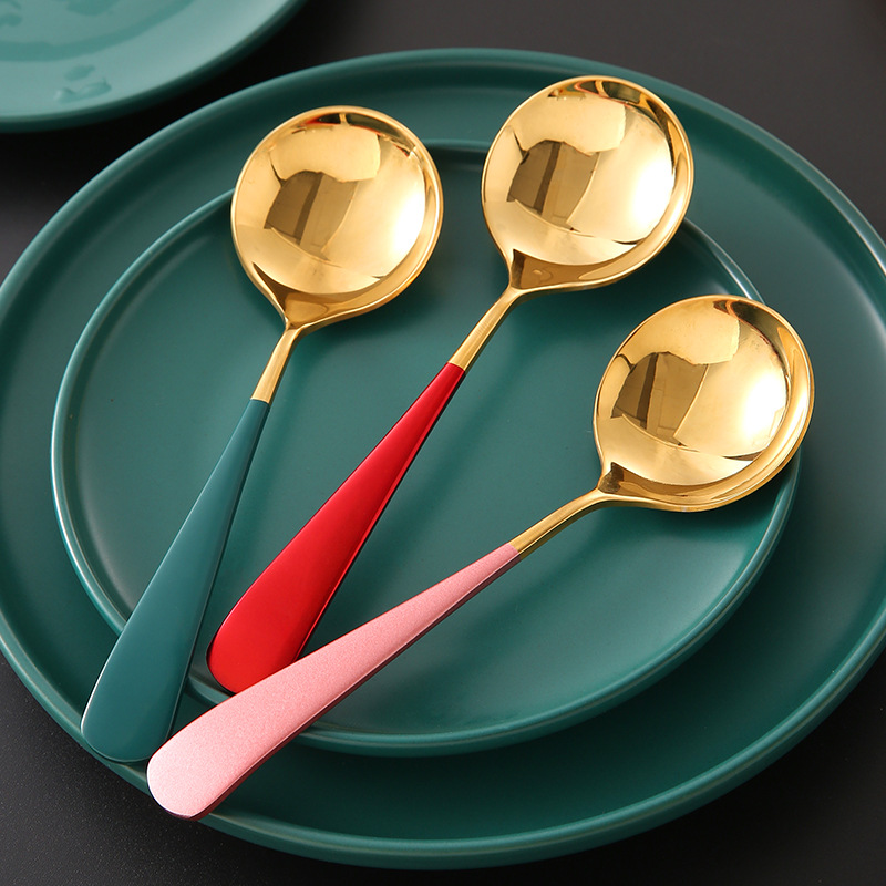 Children's creative cute spoon stainless steel for home use
