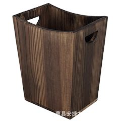 北欧古い木製オフィス紙バスケットゴミ箱シンプルな家庭用蓋なし収納バケツリビングルーム寝室ゴミ箱
