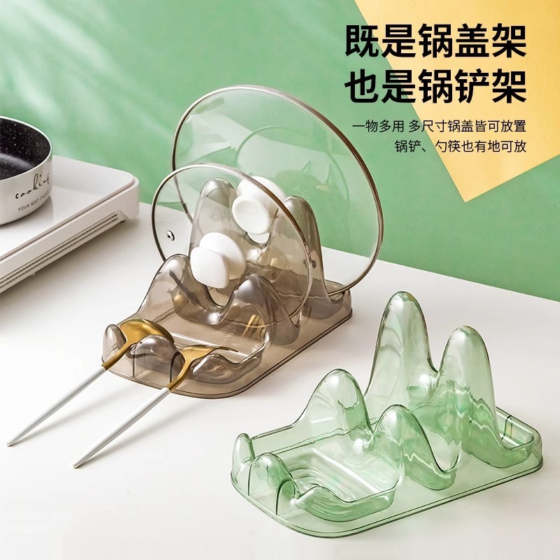 軽量高級二層鍋蓋まな板ラックキッチンカウンタートップ透明スパチュラスプーン排水ラックまな板収納ラック|undefined