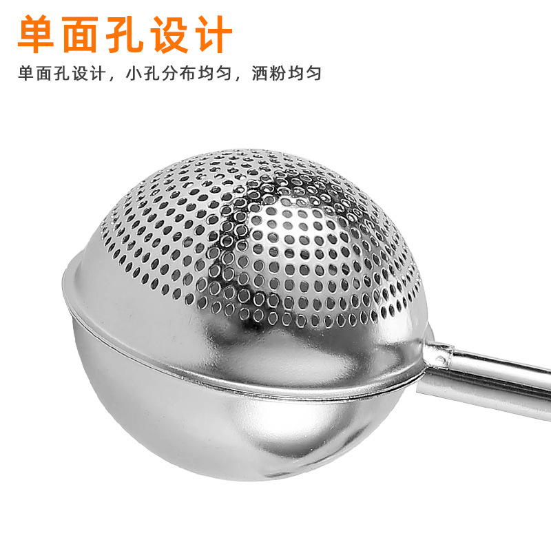 Acero inoxidable 304 Matcha polvo de especias polvo tamiz Frost azúcar polvo tamiz semicírculo té colador dispensador de polvo