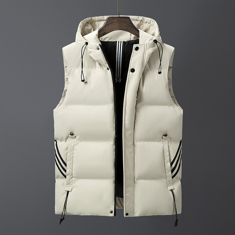 M - 7XL chaleco de algodón de pluma para hombres de otoño y invierno marca de moda de tamaño grande calentamiento de caballo chaleco de hombro chaleco de camisa