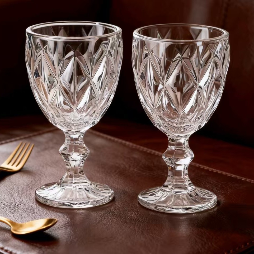 Taza de vidrio transparente de alta calidad Taza de champán Taza de bebida Taza de jugo Taza de agua Taza de vidrio de alta capacidad Taza de vidrio de alta capacidad