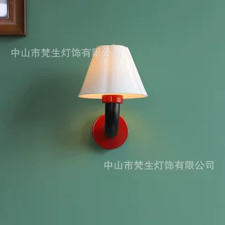 原创中古风法式陶瓷壁灯复古设计师壁灯卧室床头背景墙装饰氛围灯