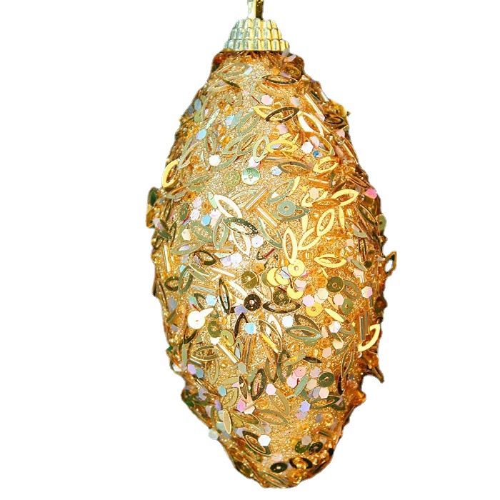 11cm de forma especial de espuma BOLA DE Navidad adhesivo en forma de oliva bola decorativa de Navidad árbol de Navidad colgante decorativo bola colgante