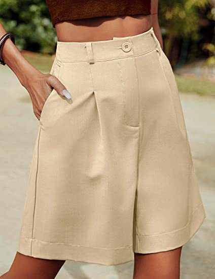 High Waist Waist Line Women's Holiday Daily Streetwear Solid Color Knee Length Pocket Harem Pants