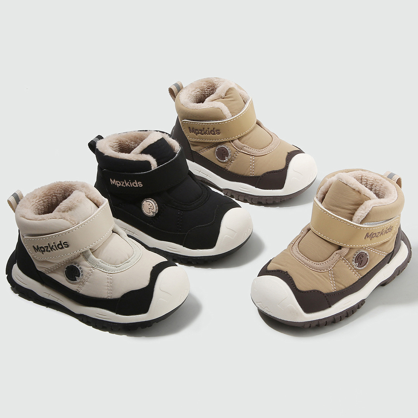 1-3 Years Old Baby Toddler Shoes, Kidsren's Snow Boots, Boys and Girls Cotton Shoes, Snow Shoes, Winter Velvet, Thickeneded and Waterproof