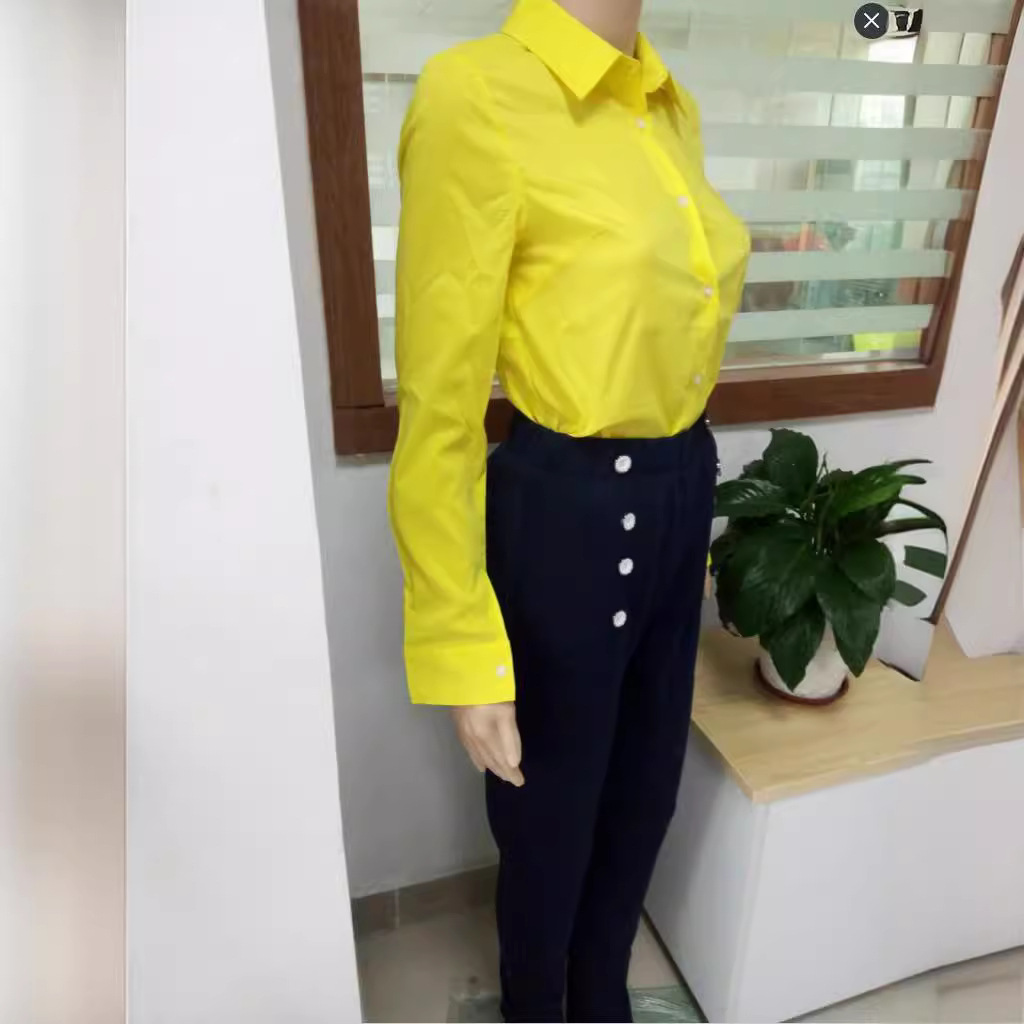 2024 뜨거운 판매 유럽과 미국 여성의 긴 소매 셔츠 꽉 캐주얼 바지 여성 전문 세트 재고