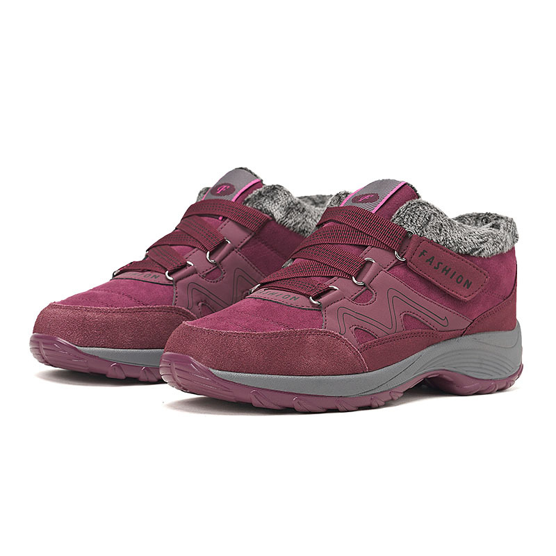 ¡Nuevas botas de nieve calientes forradas de lana caliente zapatos de mujer más tamaño al aire libre ligero zapatos casuales súper ligero!