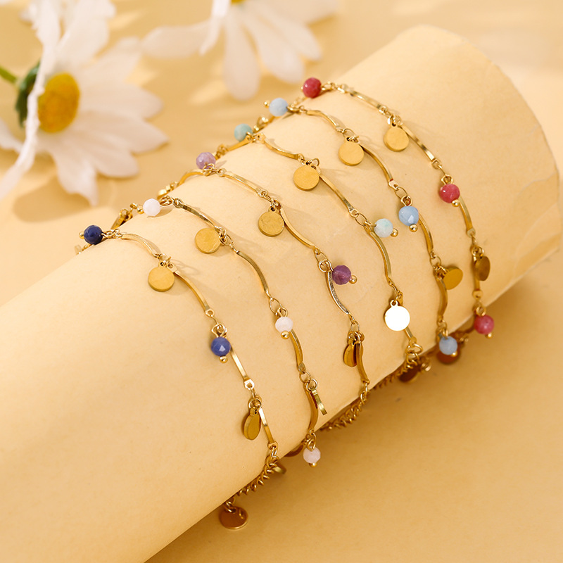 6g Weight Elegant Geometric 304 Stainless Steel Snake Chain Chain & Link Bracelets Wholesale