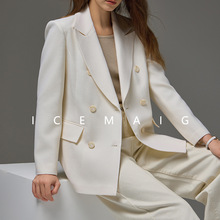 新品强捻全羊毛西装外套女2025英伦风高级感职业装OL商务通勤