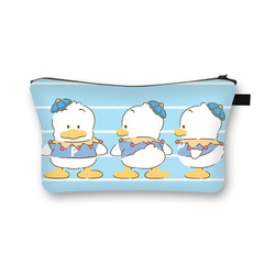 新款貝克鴨化妝包女生卡通ins風滌綸收納包大容量便攜式洗漱包批