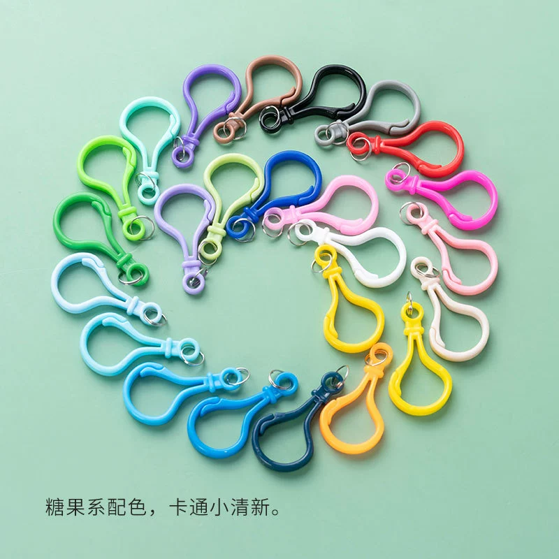Handmade Keychain Clip, Plastic Bulb Pendant, Multi-color Small Accessory, 18 g