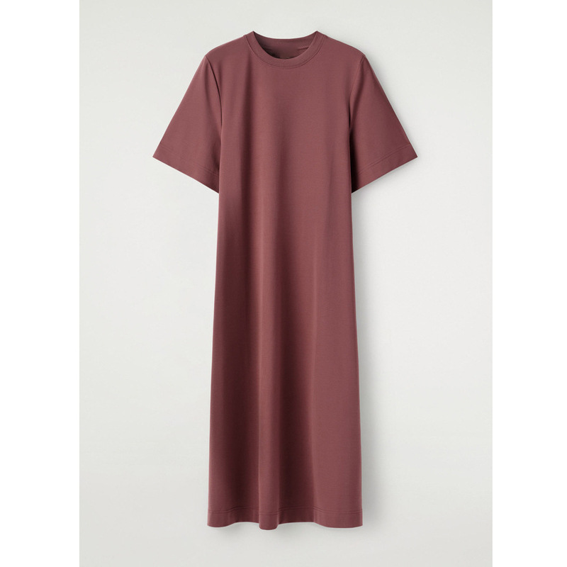 Cs Women's Standard Fit Belt Detail Mid-Length T-Shirt Dress 2026 Spring 1327018001 Cs Women's Standard Fit Belt Detail Mid-Length T-Shirt Dress 2026 Spring 1327018001