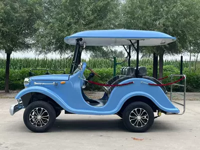 Tourist Sightseeing Car, Real Estate Viewing Car, Hotel Resort Area Shuttle Bus, 11-Seater Electric Retro Vintage Car (Elektrikli qolf avtomobilləri) - 5-seats-semi-enclosed