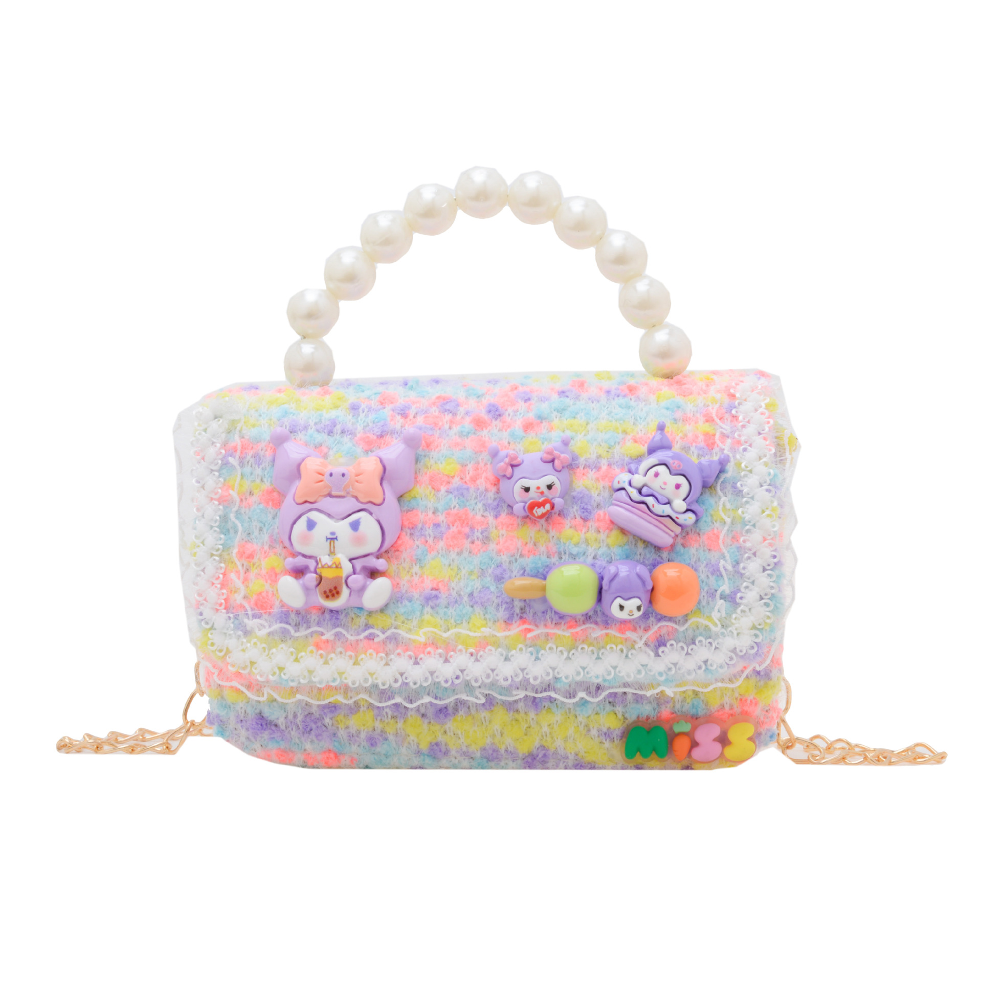 Bolso de las niñas de moda todo fósforo princesa bolsa de cadena 2023 Otoño e Invierno nuevos niños bolsa de mensajero niña bolso